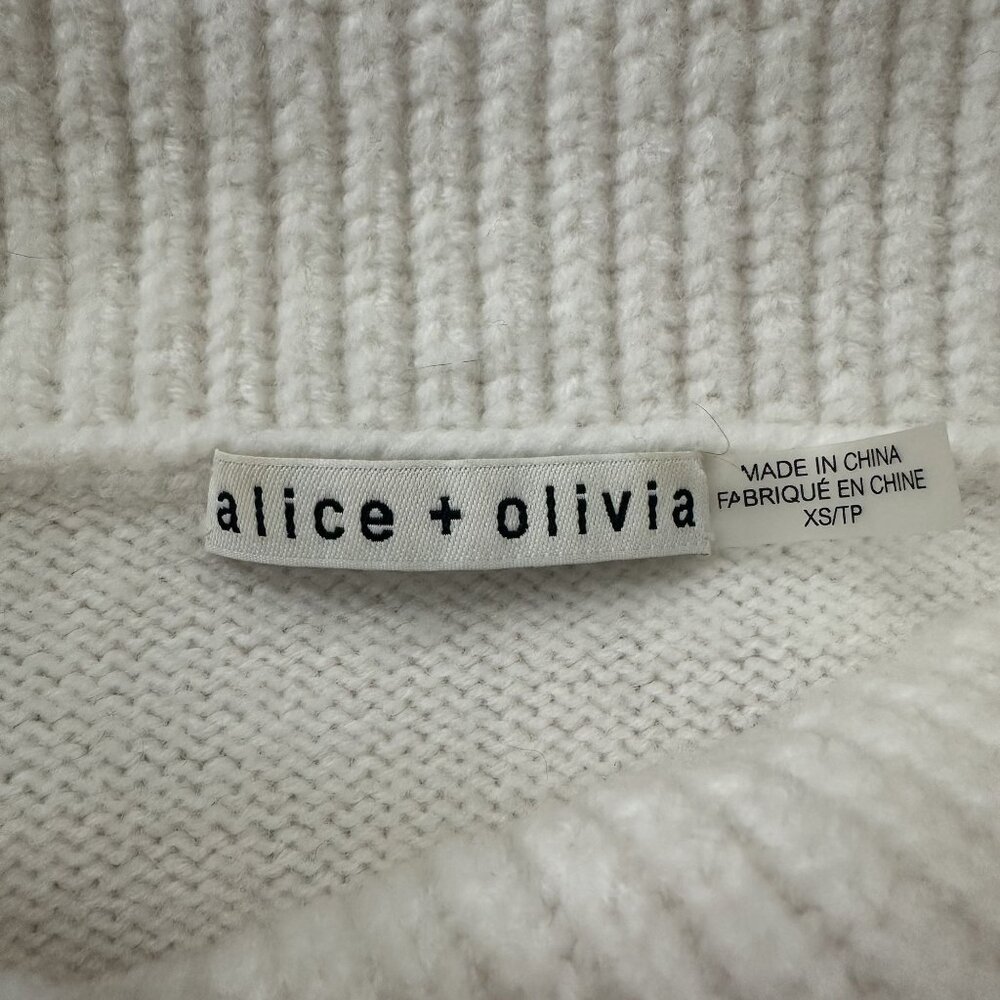 Alice + Olivia Bardot Fringe Off Shoulder Pullover In Soft White - Picture 7 of 14